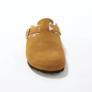 Semišové hebké papuče dreváky