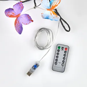 LED vetvička s motýľmi