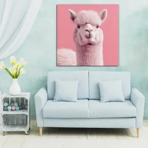 Ružový obraz - Lama
