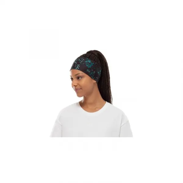 Čelenka BUFF COOLNET UV® WIDE HEADBAND SPECKLE BLACK