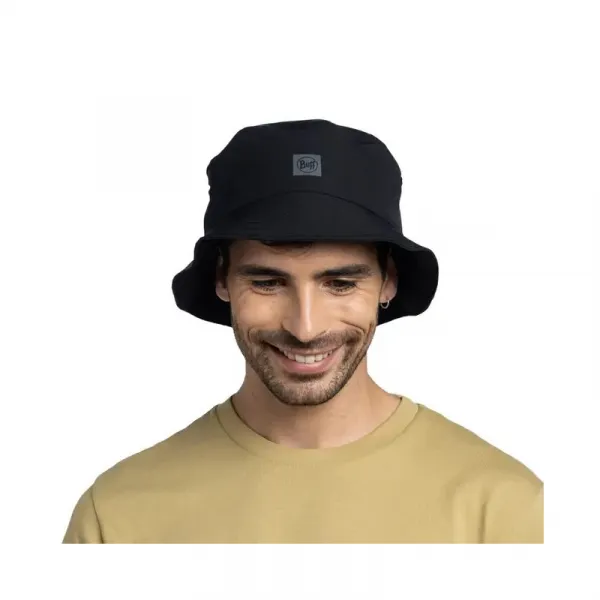 Klobúk BUFF ADVENTURE BUCKET HAT SOLID BLACK