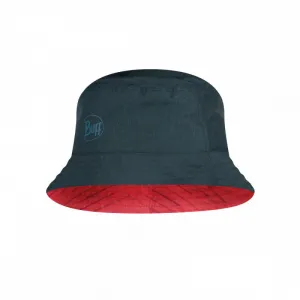 Klobúk BUFF TRAVEL BUCKET HAT COLLAGE RED-BLACK -RED-Standard