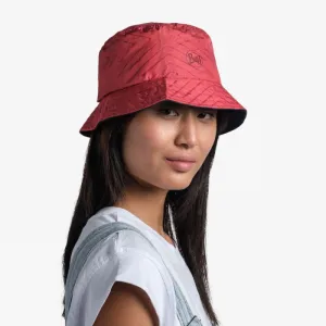 Klobúk BUFF TRAVEL BUCKET HAT COLLAGE RED-BLACK -RED-Standard