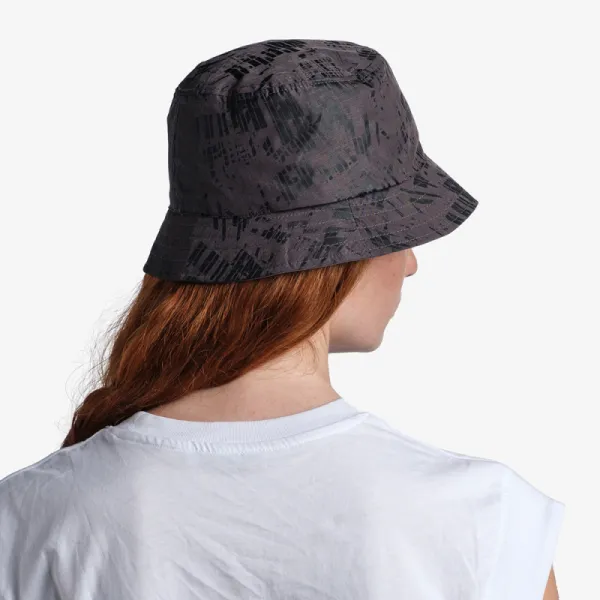 Klobúk BUFF TRAVEL BUCKET HAT GLINE BLACK-GREY