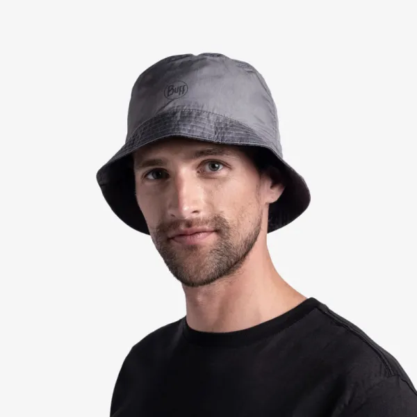 Klobúk BUFF TRAVEL BUCKET HAT GLINE BLACK-GREY