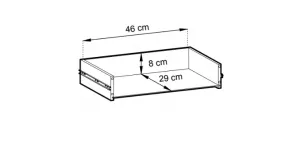 ArtPS Komoda BIJOU KSZ-107 MDF | čierna / zlaté nohy