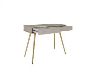ArtPS Toaletný stolík BIJOU T-102 MDF | biela / zlaté nohy