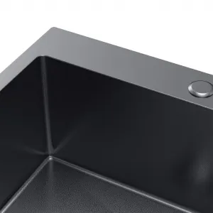 VELAZO VELAZO - Kuchynský drez 55 × 45, PVD grafit s povrchovou úpravou VULKAN VELAZ5545BV