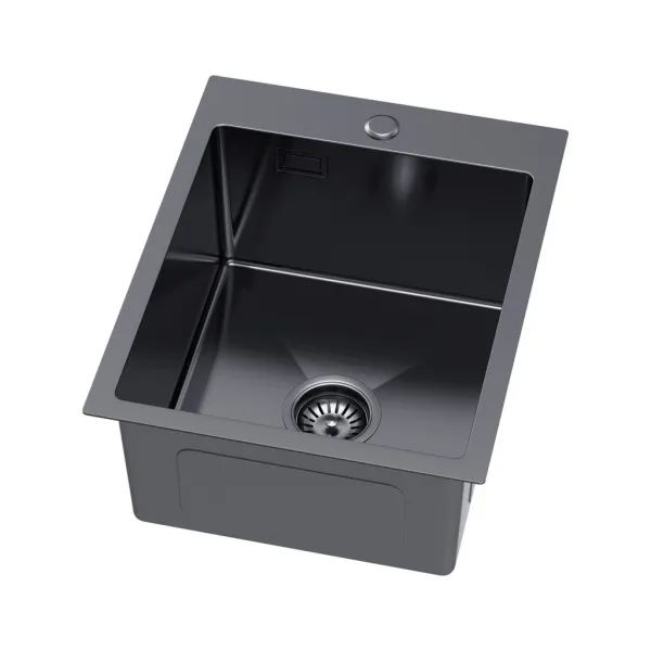 VELAZO Jednokomorový oceľový drez 40 x 50 cm PVD grafit, Velazo VELAZ4050B
