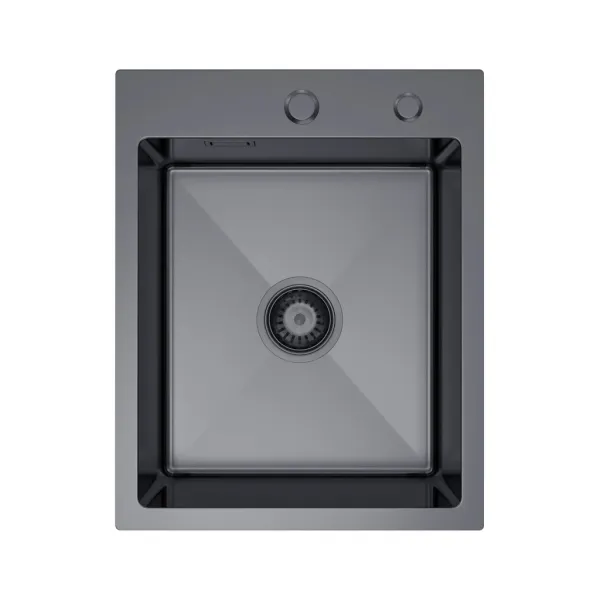 VELAZO Jednokomorový oceľový drez 40 x 50 cm PVD grafit, Velazo VELAZ4050B
