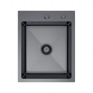 VELAZO Jednokomorový oceľový drez 40 x 50 cm PVD grafit, Velazo VELAZ4050B