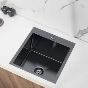 VELAZO Jednokomorový oceľový drez 40 x 50 cm PVD grafit, Velazo VELAZ4050B