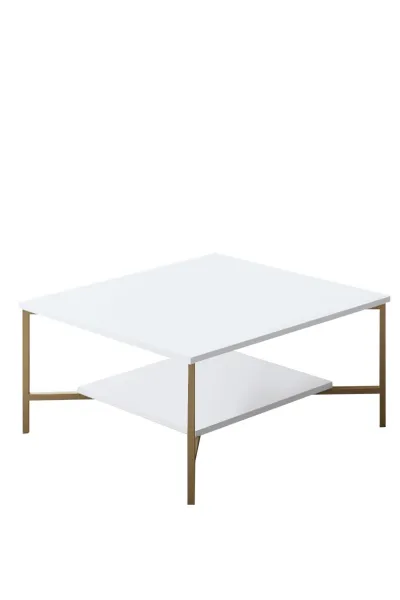 Kalune Design Sada nábytku do obývacího pokoje Gold Line bílá/zlatá