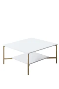 Kalune Design Sada nábytku do obývacího pokoje Gold Line bílá/zlatá