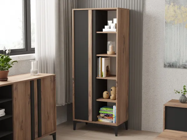 Kalune Design Súprava nábytku do obývačky Lacin borovica Atlantic/antracit
