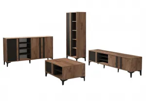 Kalune Design Súprava nábytku do obývačky Lacin borovica Atlantic/antracit
