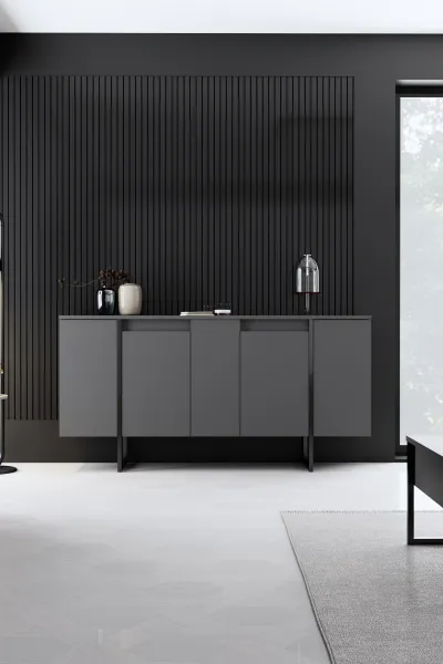 Living Room Furniture Set Luxe - Anthracite, Black