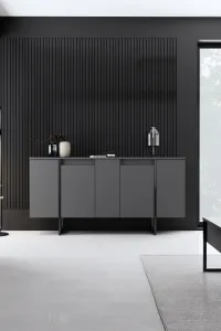 Living Room Furniture Set Luxe - Anthracite, Black