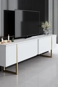 Living Room Furniture Set Luxe - White, Gold