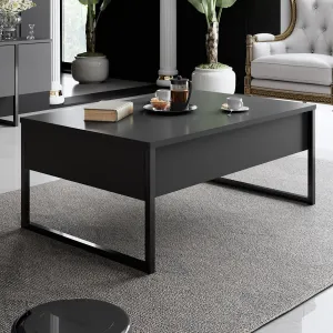Kalune Design Sada nábytku do obývacího pokoje Luxe antracit/černá II