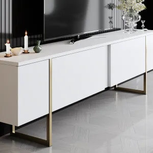Kalune Design Sada nábytku do obývacího pokoje Luxe bílá/zlatá II