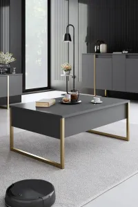 Kalune Design Sada nábytku do obývacího pokoje Luxe antracit/zlatá