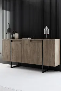 Kalune Design Sada nábytku do obývacího pokoje Luxe ořech/černá