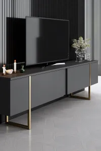 Kalune Design Sada nábytku do obývacího pokoje Luxe antracit/zlatá