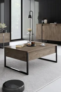 Kalune Design Sada nábytku do obývacího pokoje Luxe ořech/černá