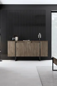 Kalune Design Sada nábytku do obývacího pokoje Luxe ořech/černá
