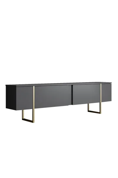 Kalune Design Sada nábytku do obývacího pokoje Luxe antracit/zlatá