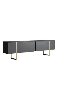 Kalune Design Sada nábytku do obývacího pokoje Luxe antracit/zlatá