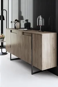 Kalune Design Sada nábytku do obývacího pokoje Luxe ořech/černá