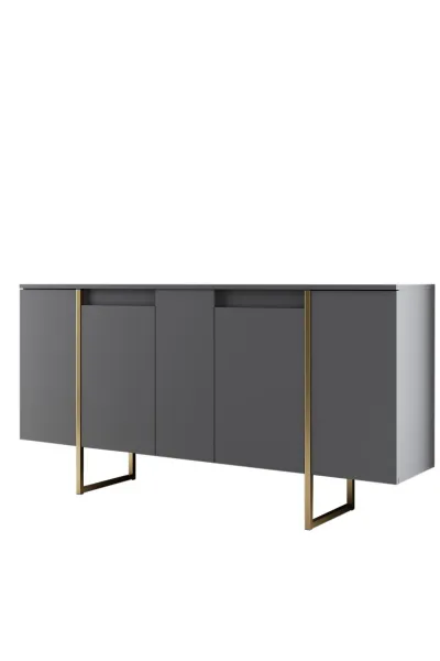 Kalune Design Sada nábytku do obývacího pokoje Luxe antracit/zlatá