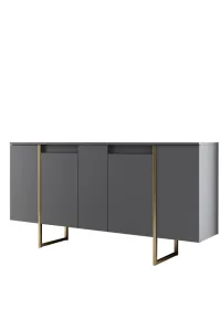 Kalune Design Sada nábytku do obývacího pokoje Luxe antracit/zlatá