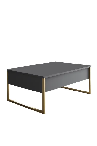 Kalune Design Sada nábytku do obývacího pokoje Luxe antracit/zlatá
