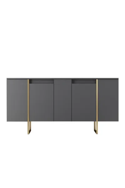 Kalune Design Sada nábytku do obývacího pokoje Luxe antracit/zlatá
