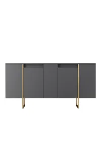 Kalune Design Sada nábytku do obývacího pokoje Luxe antracit/zlatá