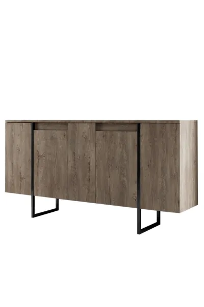 Kalune Design Sada nábytku do obývacího pokoje Luxe ořech/černá