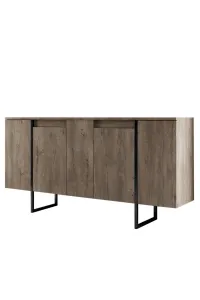 Kalune Design Sada nábytku do obývacího pokoje Luxe ořech/černá