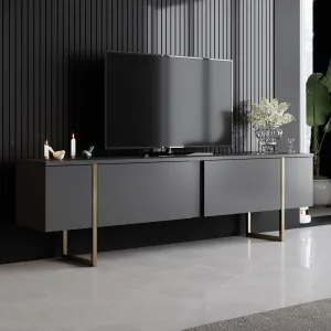 Kalune Design Sada nábytku do obývacího pokoje Luxe antracit/zlatá II