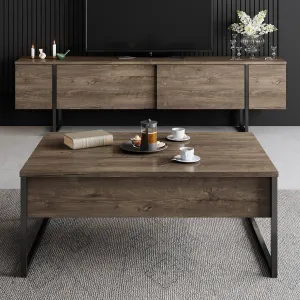Kalune Design Súprava nábytku do obývacej izby Luxe orech/čierna II