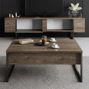 Kalune Design Súprava nábytku do obývacej izby Luxe orech/čierna II