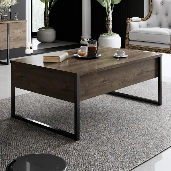 Kalune Design Súprava nábytku do obývacej izby Luxe orech/čierna II