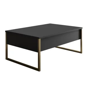 Kalune Design Sada nábytku do obývacího pokoje Luxe antracit/zlatá II