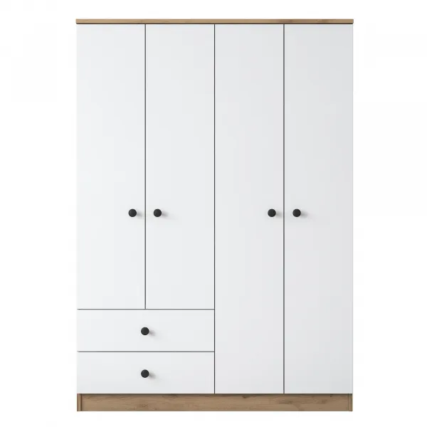 Kalune Design Šatní skříň BA 108 120 cm ořech/bílá