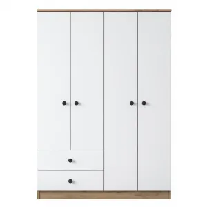 Kalune Design Šatní skříň BA 108 120 cm ořech/bílá