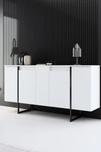 Living Room Furniture Set Luxe - White, Black