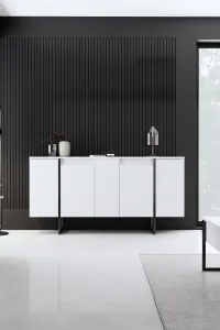 Living Room Furniture Set Luxe - White, Black