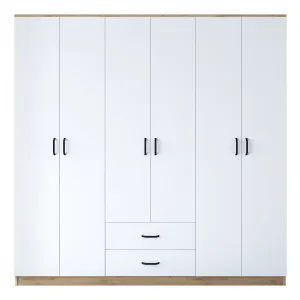 Kalune Design Šatní skříň BA 111 210 cm ořech/bílá